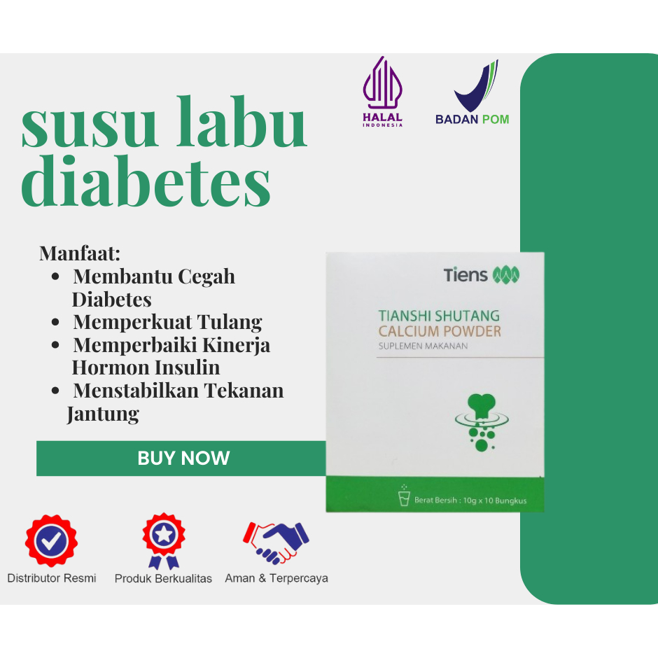 

Susu labu china Calsium Shutang, Susu Halal BPOM untuk mengelola diabetes dan gula darah