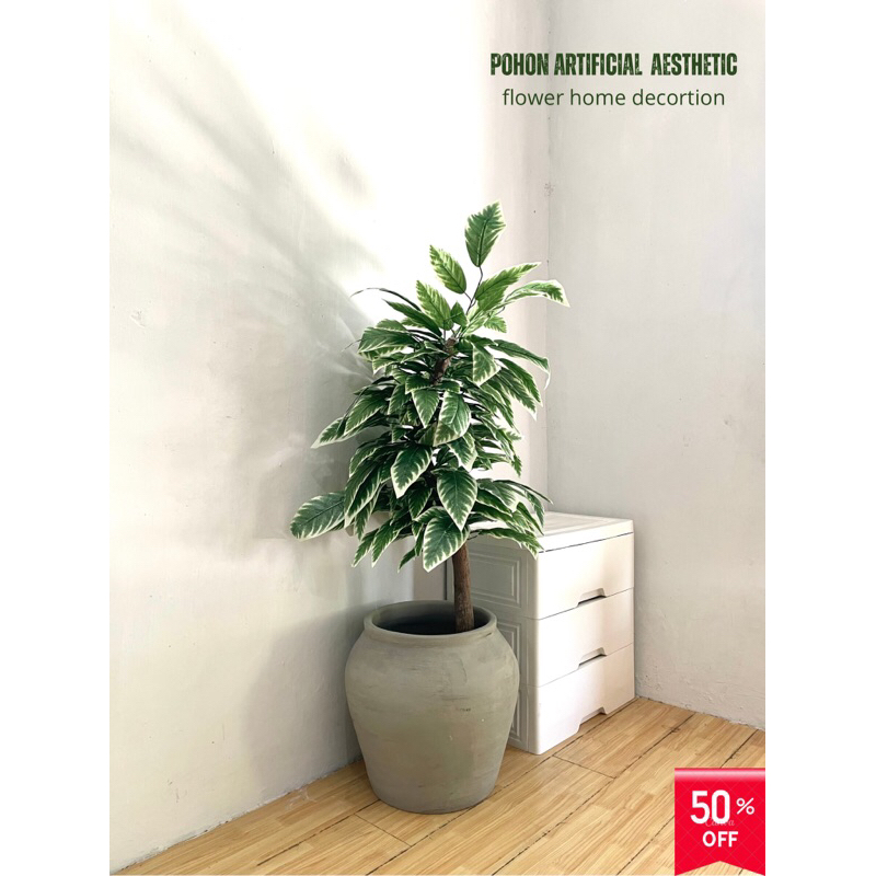 NEW ARRIVAL pohon hias artificial mangga 150 cm/ bunga besar hiasan sudut ruangan