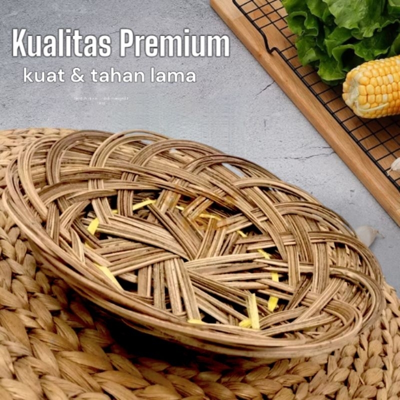 Piring Lidi Anyaman Bambu Piring Rotan Prasmanan