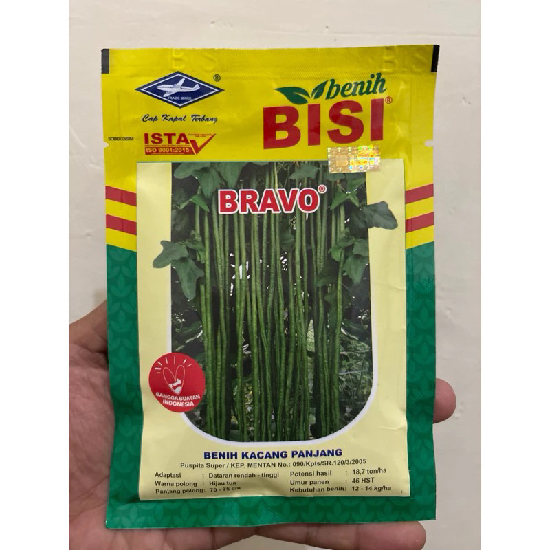 Bibit kacang panjang bravo 50 gram cap kapal terbang bisi