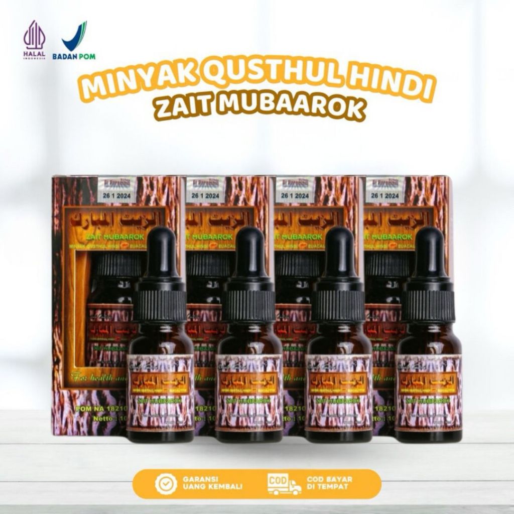 Paket 4 Botol Pelega Nafas Zait Mubaarok / Zait Mubarok 100% Original Berbahan 7 Herbal Pilihan