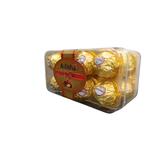 

Ailisha chocolate peanut wafer ball / coklat Ailisha 200 gram isi 16 pcs / Alghaizan Pusat