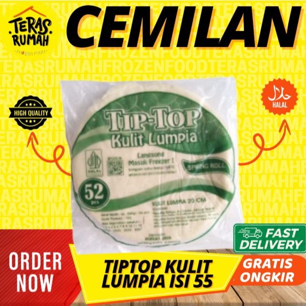 

KHUSUS INSTANT - TIP TOP KULIT LUMPIA 20CM ISI 55