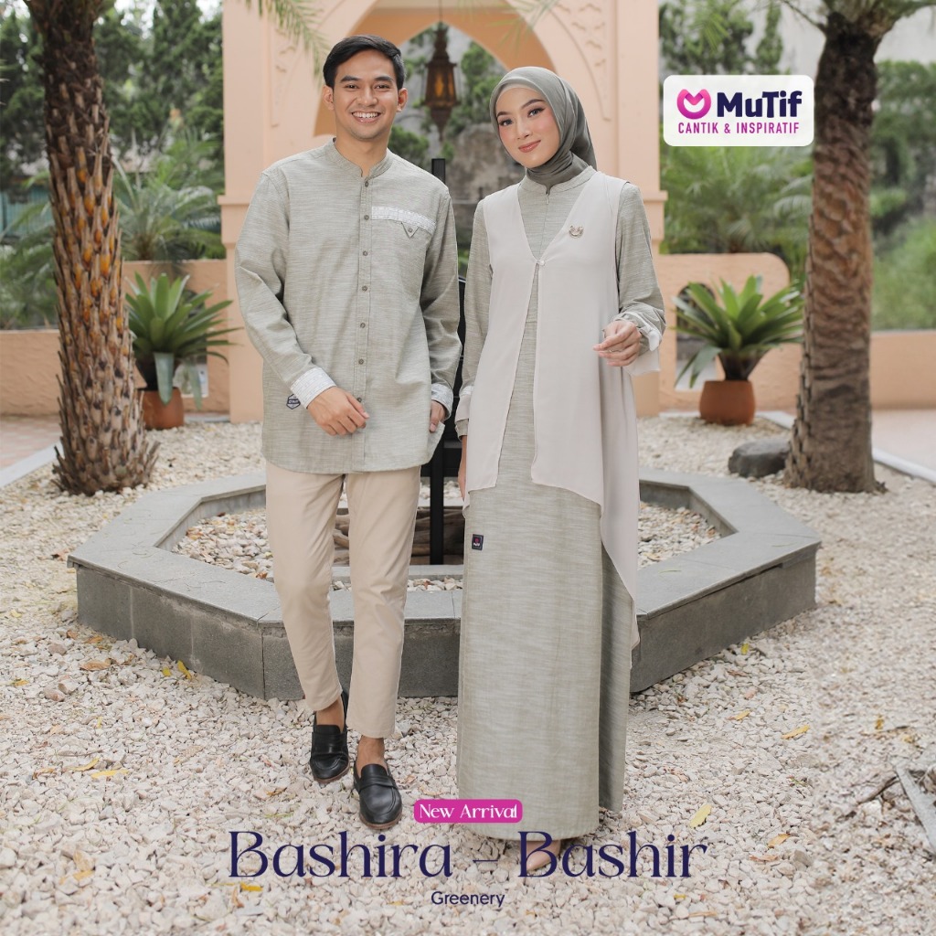 COUPLE MUTIF | Bashira Greenery | Bashir Greenery | Couple Series | Dress Damoza | Kemeja Damoza
