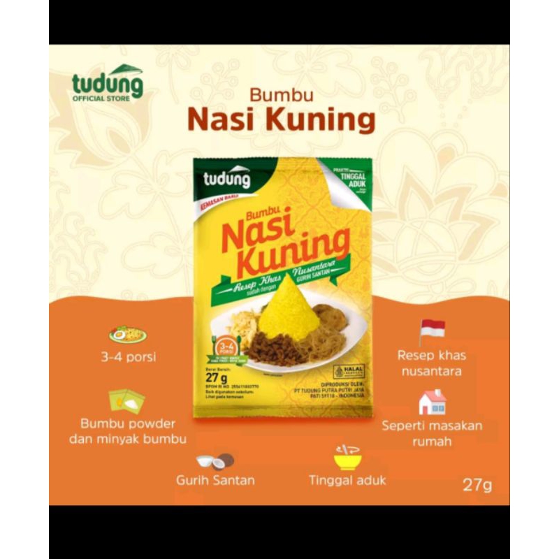 

Bumbu nasi kuning instan Tudung 27gr
