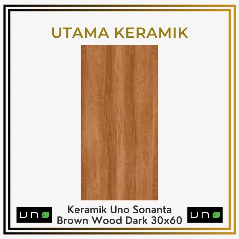 Keramik uno 30x60 sonanta brown wood dark KW 1 - Keramik dinding motif kayu