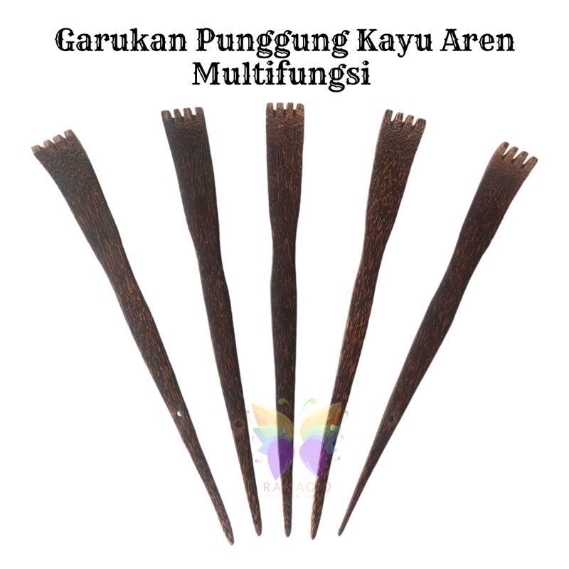GARUKAN PUNGGUNG BAHAN KAYU AREN MULTIFUNGSI TOTOK ALAT PENGGARUK PUNGGUNG BAHAN KAYU AREN MULTIFUNG
