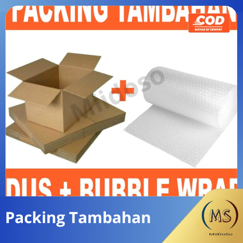 

Packing Tambahan Dus dan Bubble Wrap