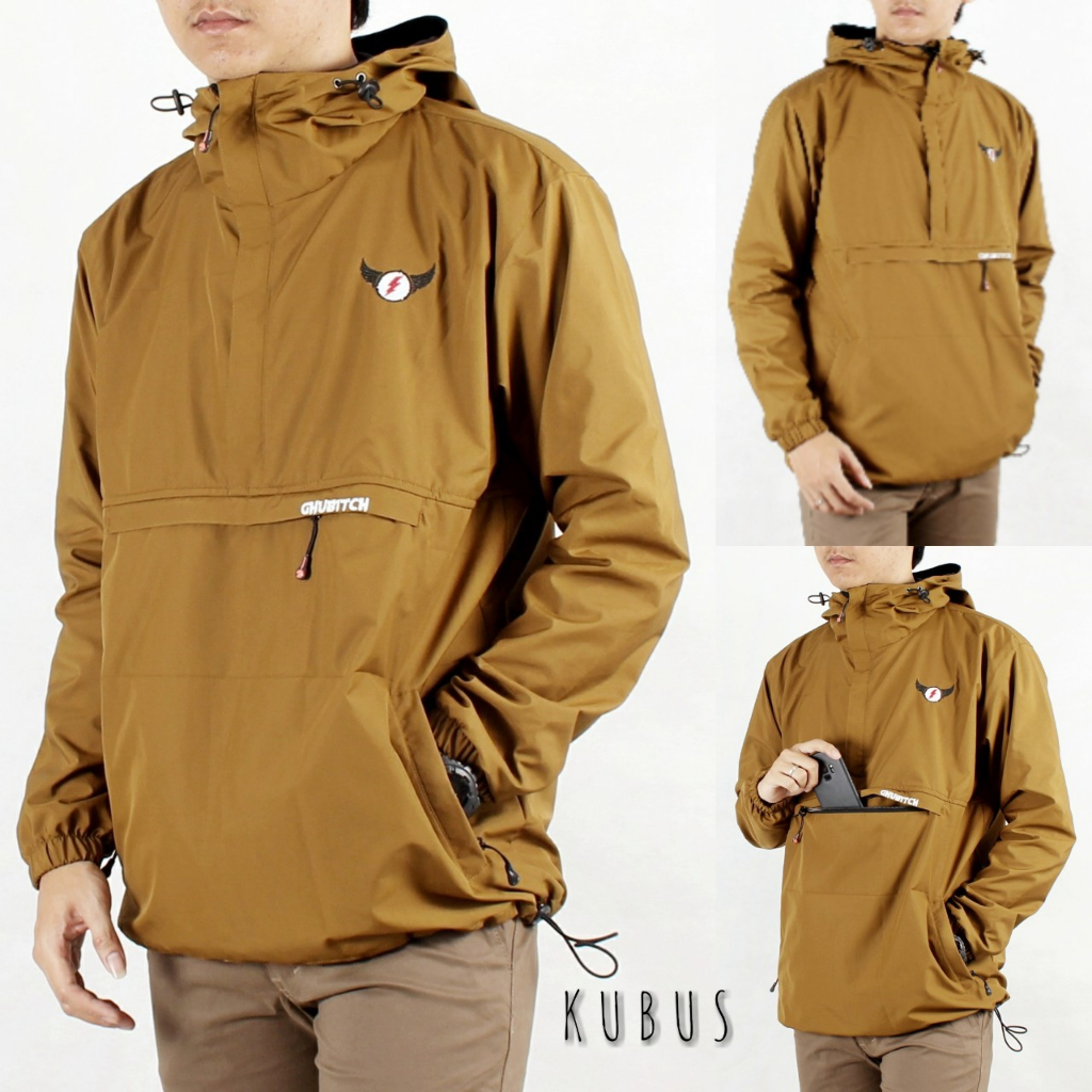 Jaket Cagoule Logo Sayap Jumbo / Jaket JUmbo Pria / Jaket Taslan Waterfroop GHUBITH Size