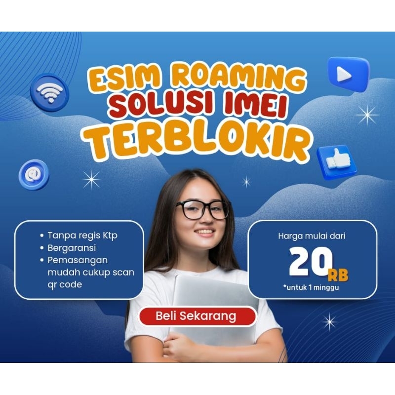 eSIM ROAMING TELKOMSEL | BERGARANSI