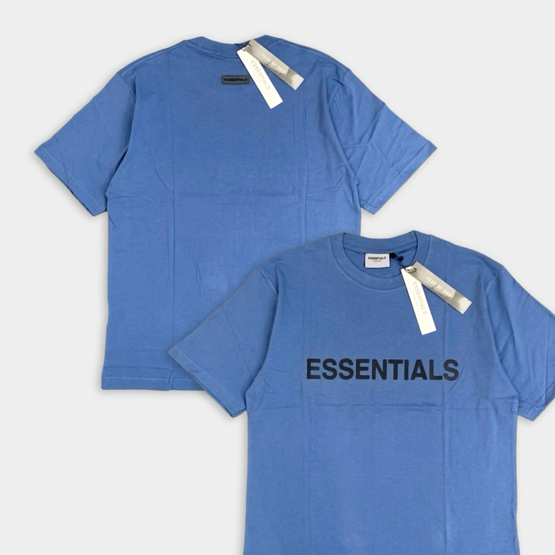 Kaos Oversize FOG Fear Of God Hyden City Premium Combed Unisex Tee Blue Denim