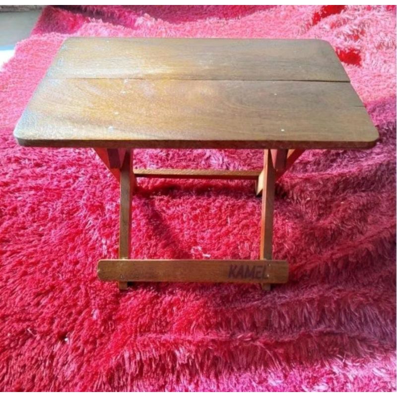 Rehal Ulin Meja Lipat Al-Qur'an Kayu Ulin/ Kayu Besi Ukuran Lebar ±30cm