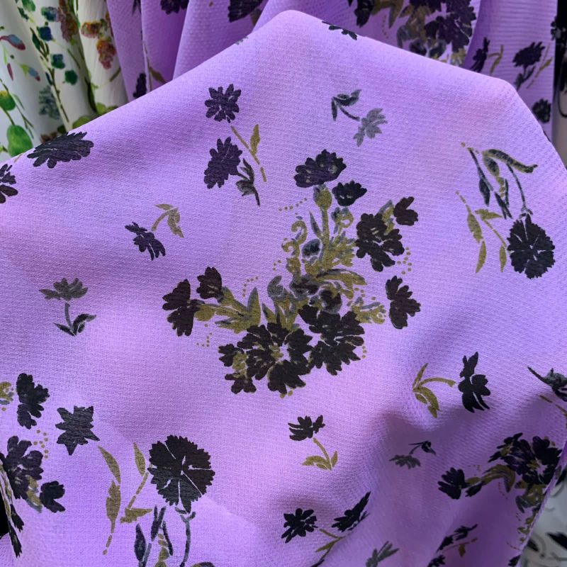 Kain sifon motif - Kain Motif - Kain Ceruty Zara - Kain Zara crepe motif Bunga - Kain Crepe Motif wa