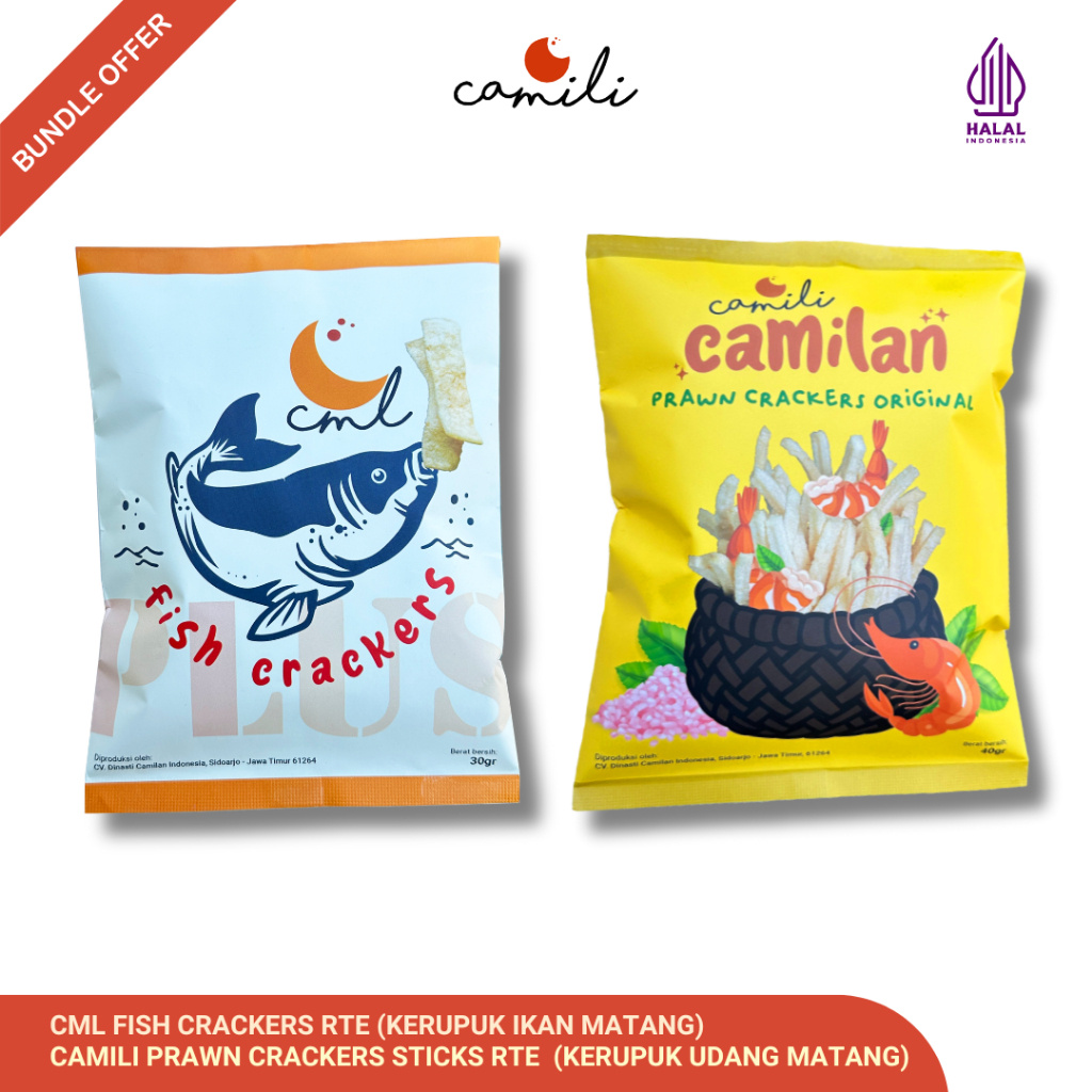 

(RTE BUNDLING) Camili Kerupuk Udang & Kerupuk Ikan Matang (Prawn & Fish Crackers RTE)