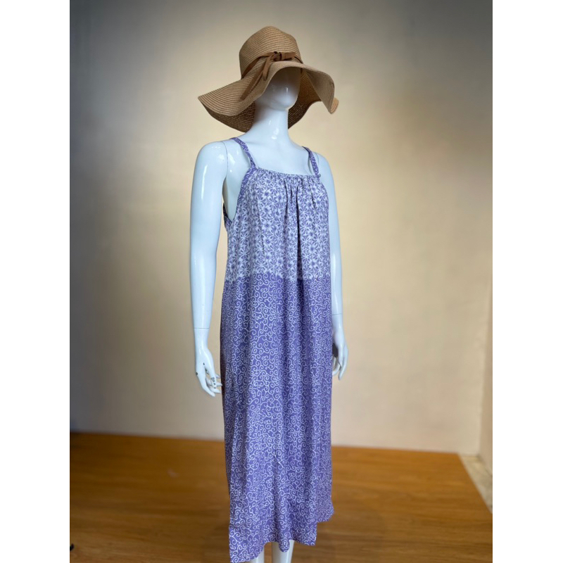 Dress gantung soft Dress Santai Motif Etnik dengan Beragam Pilihan Warna - Bahan Rayon Super Premium