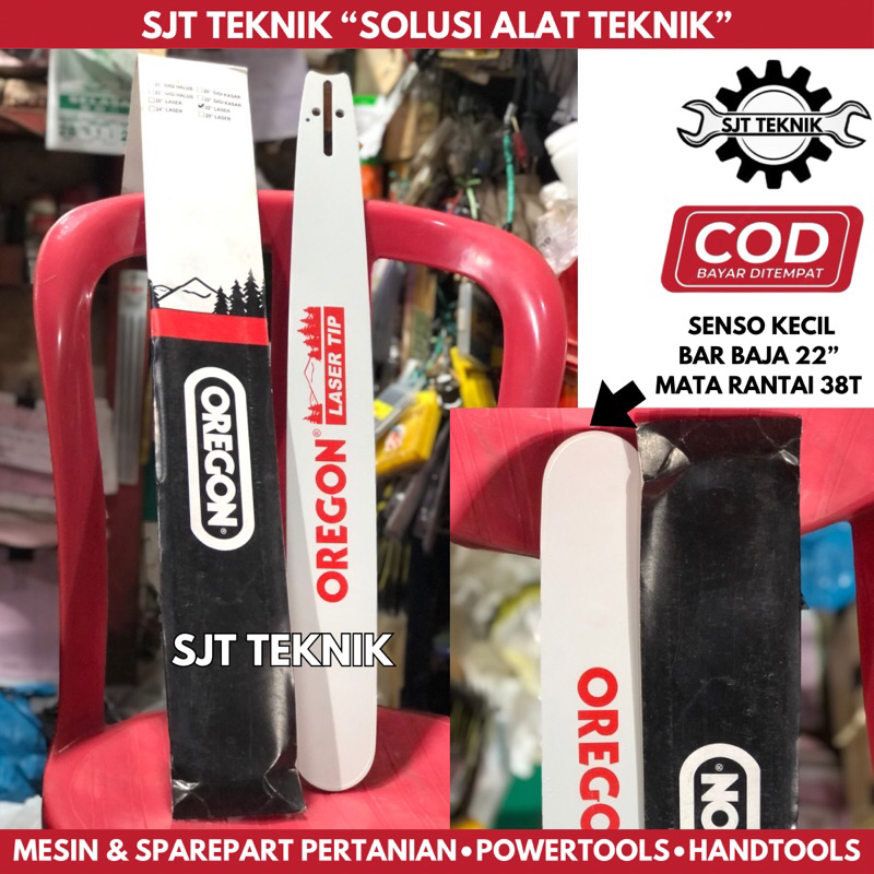 Oregon bar parangan baja 22 inci mesin senso kecil 5200 5500 5800