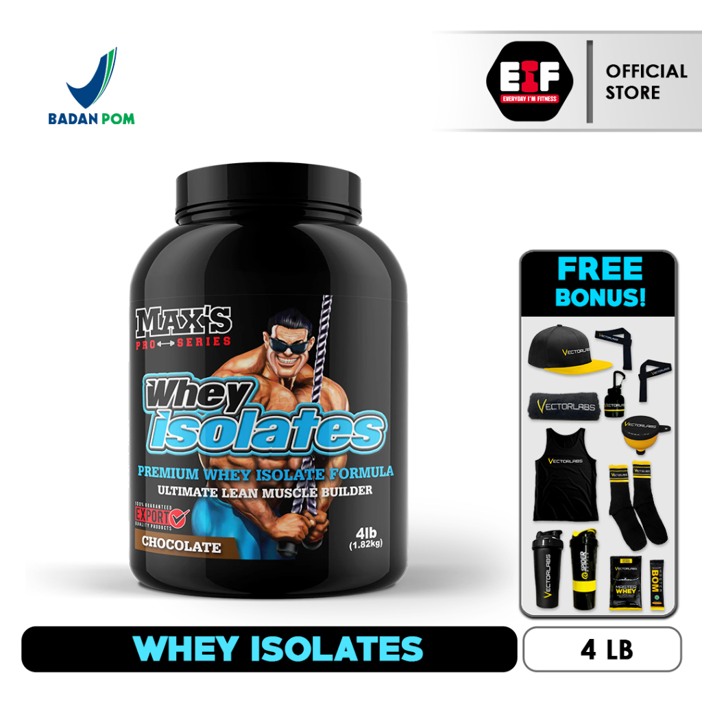 MAXS WHEY ISOLATE 4 LB LBS - WHEY PROTEIN ISOLATE - MAX'S WPI 4 LB 4LBS SUSU SUPLEMEN FITNESS PEMBEN