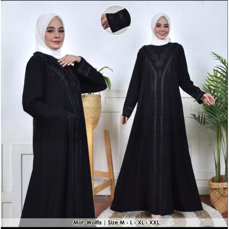 abaya hitam/gamis arab/gamis hitam