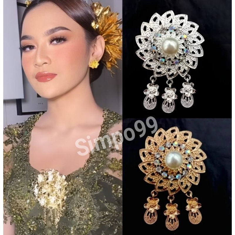 SIMPO99 - Bross Kebaya / Bross Kebaya Kutu Baru Susun / Bross Etnik Jawa Aceh Bali Lampung Yogyakart