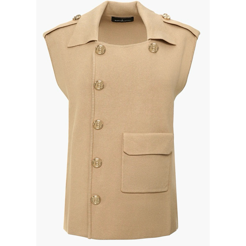 BUTTONSCARVES BENANG JARUM as is Adelle Vest Tan - M