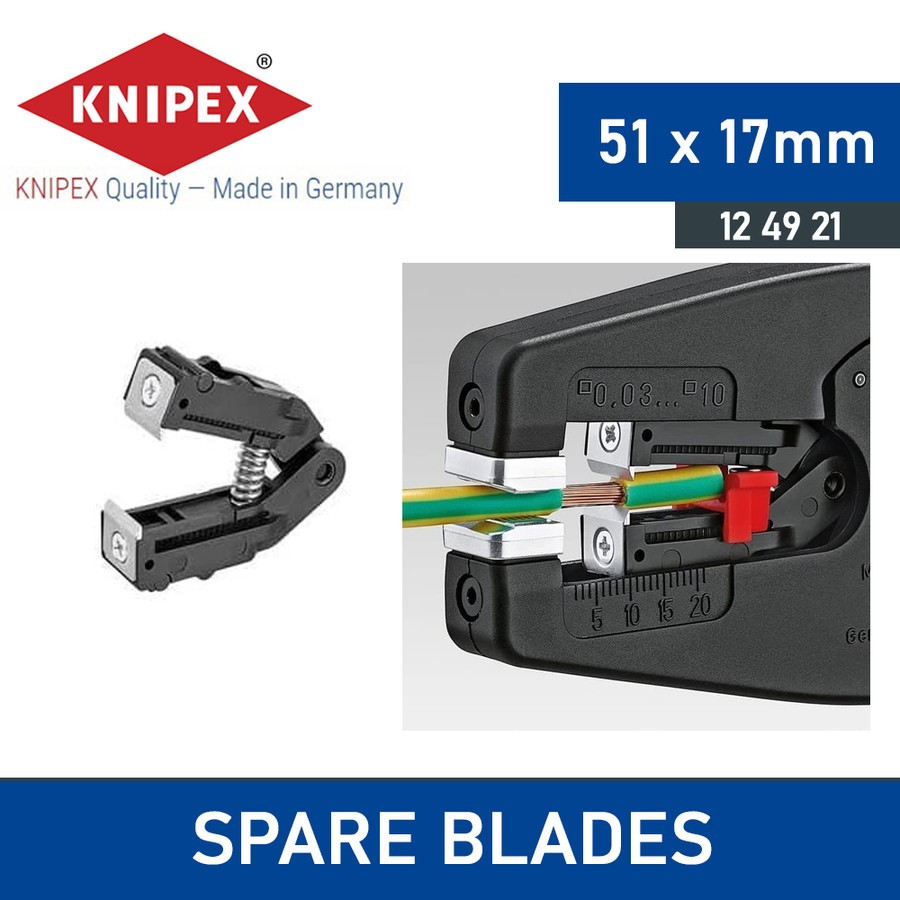 

Pisau Pengganti 12 49 21 KNIPEX Spare Blades For 12 42 195