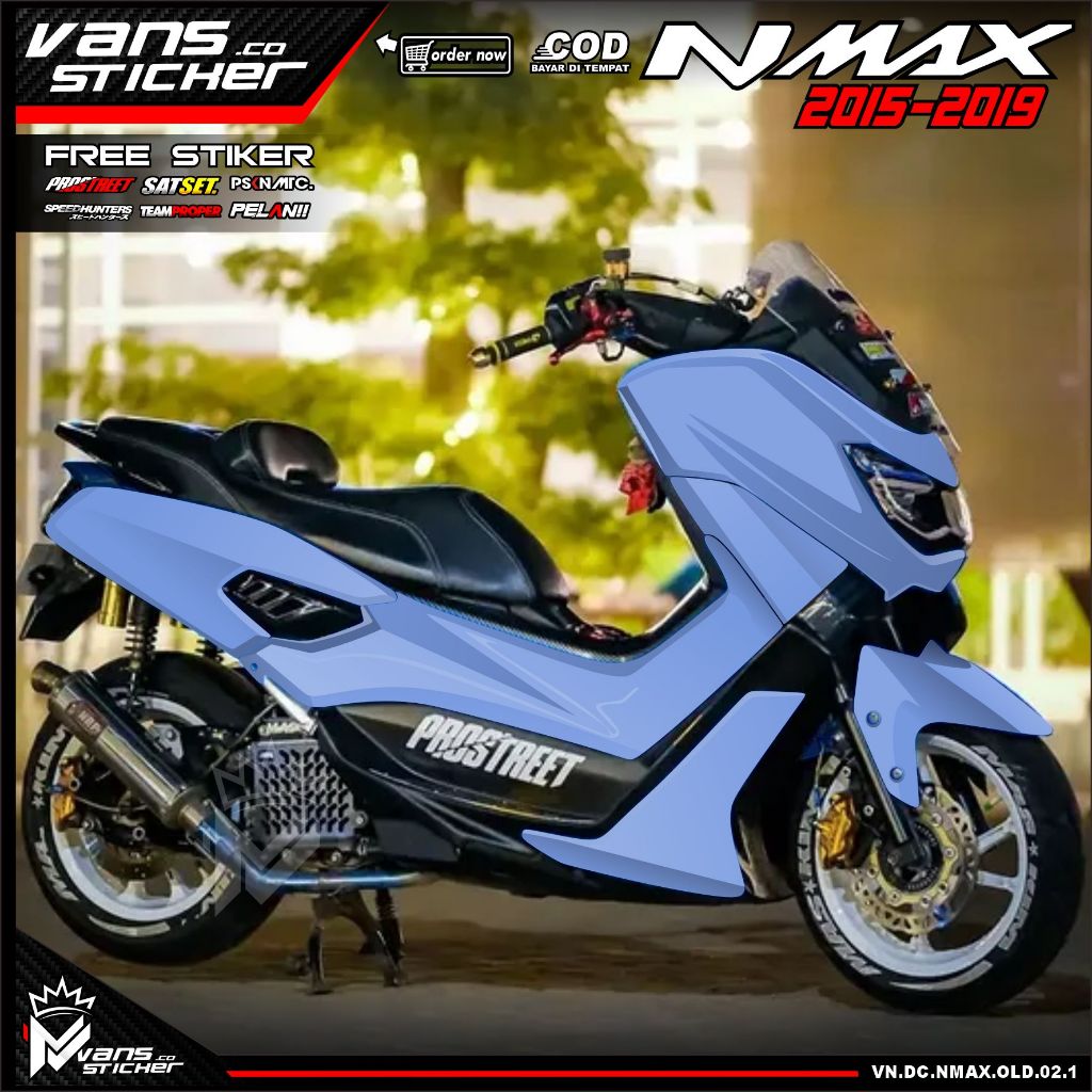 Stiker Decal YAMAHA NMAX OLD 2015-2019- Sticker Full Body NMAX OLD Motif POLOS
