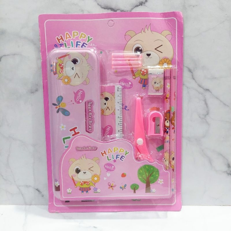 

tempat pensil set / tepak pensil / pencil case / tempat pensil viral / lucu / atk / perlengkapan sekolah / stationery fancy