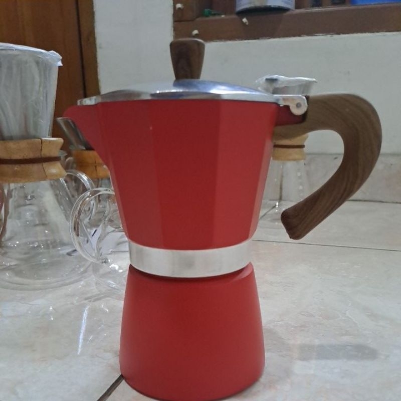Moka pot 300ml merah