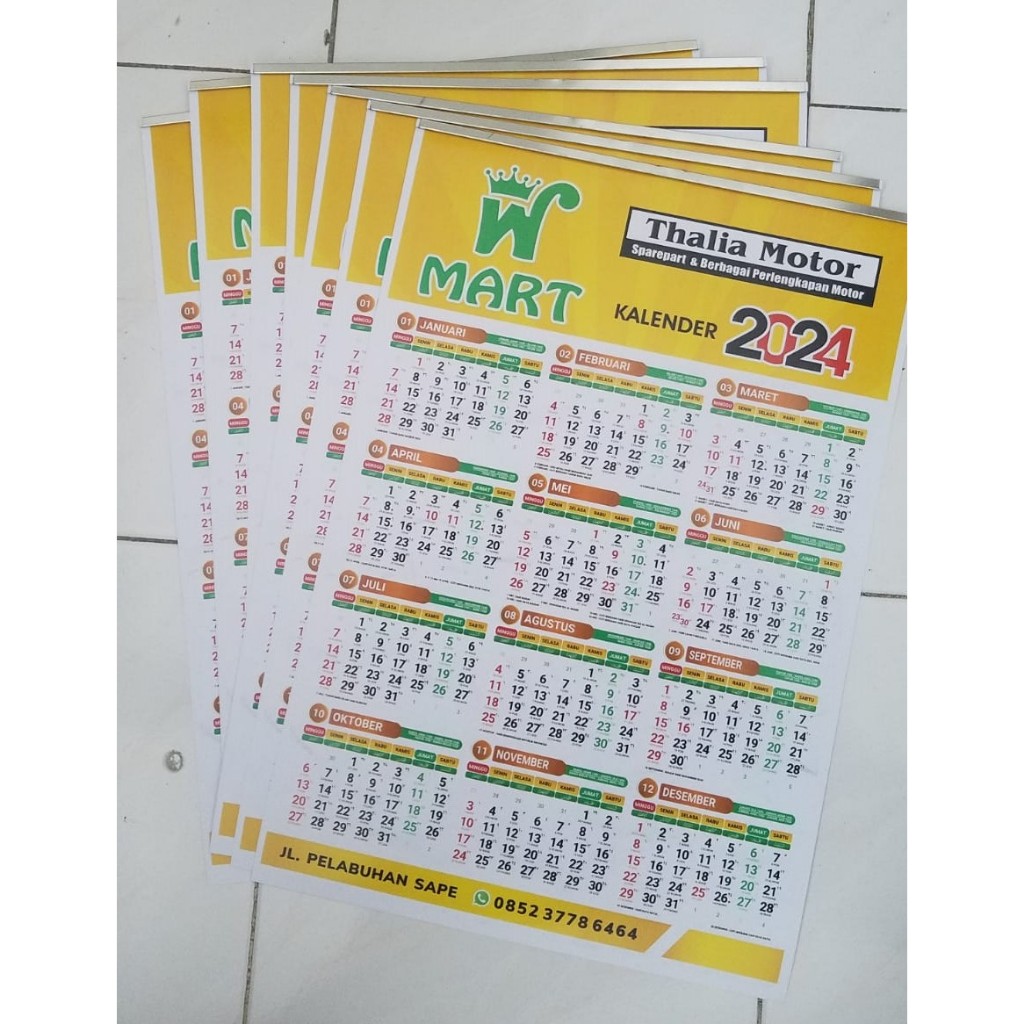 

PRE ORDER KALENDER 1 LEMBAR 12 BULAN AP150 GSM UKURAN 338x53 KLEP SENG