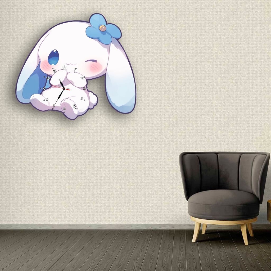 Jam Dinding Pola Unik Design Cinnamoroll Free Vintage Box + Baterai Aio.official