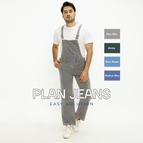 PROMO COD Jumpsuit Overall Jeans Panjang WearPack Pria Trendy