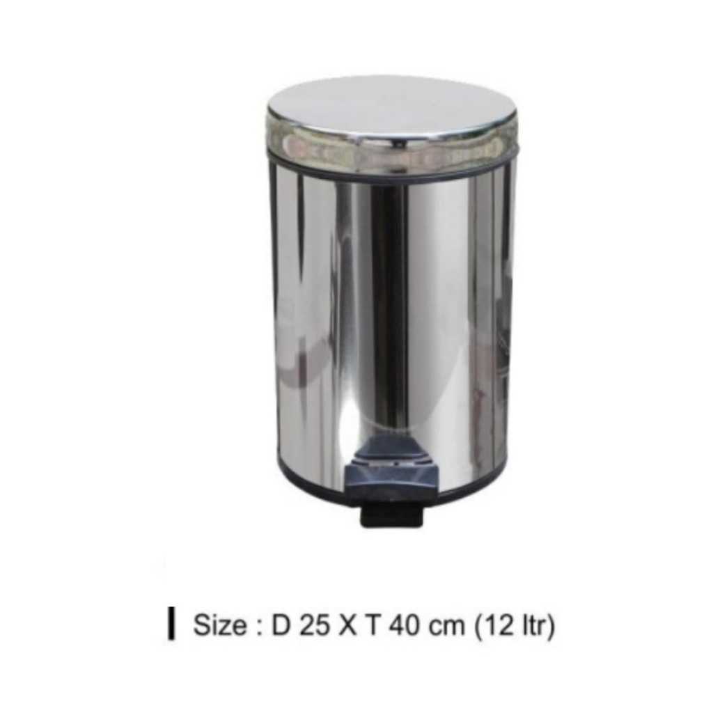 PEDAL Tempat Sampah Stainless Steel 12 liter