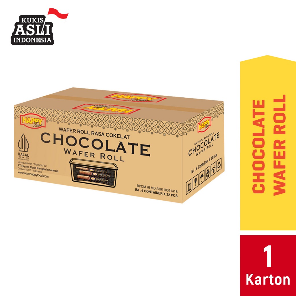 

Happy Time Astor Chocolate Wafer Roll Premium (1 Karton Isi 6 Box)