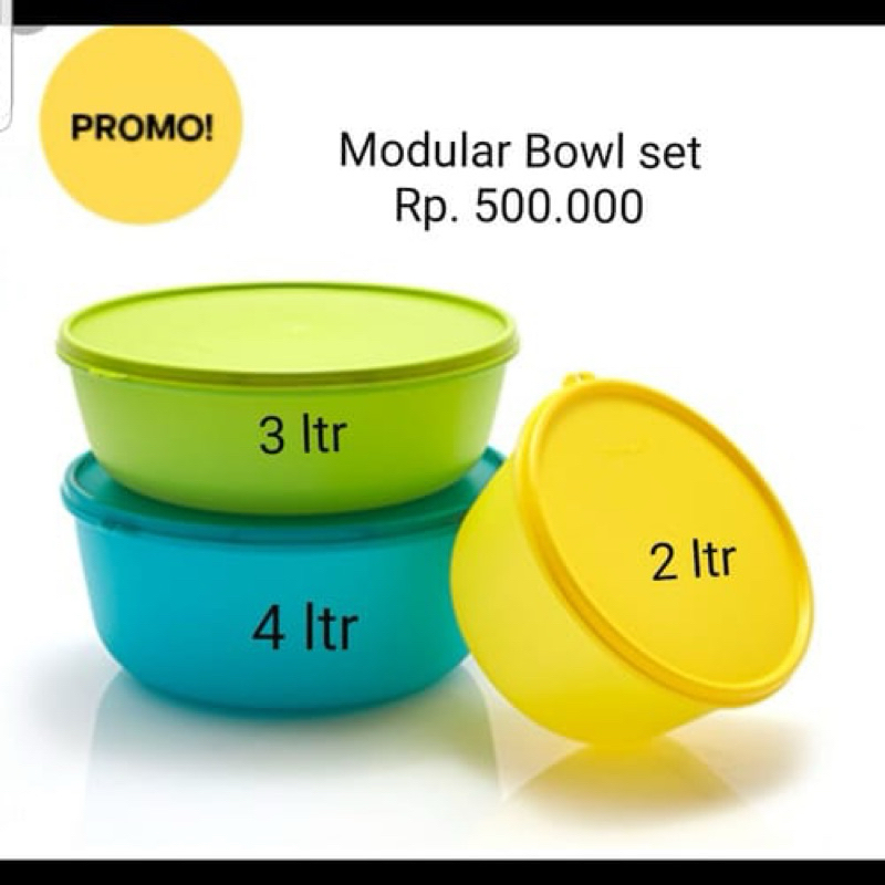 Modular Bowl set (3) Tupperware