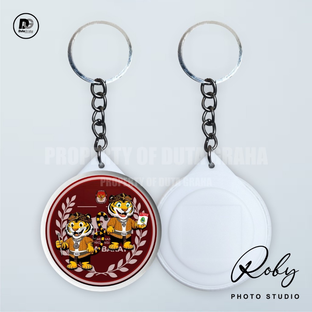 [KEYRING PRESS] MASKOT PILKADA JABAR Gantungan Kunci Keychain Aksesoris Souvenir JAWA BARAT SILI WAN