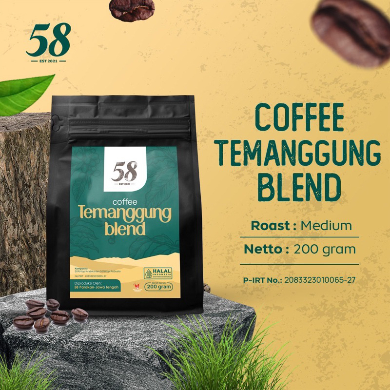 

Kopi Temanggung Blend (50% arabika & 50% Robusta)