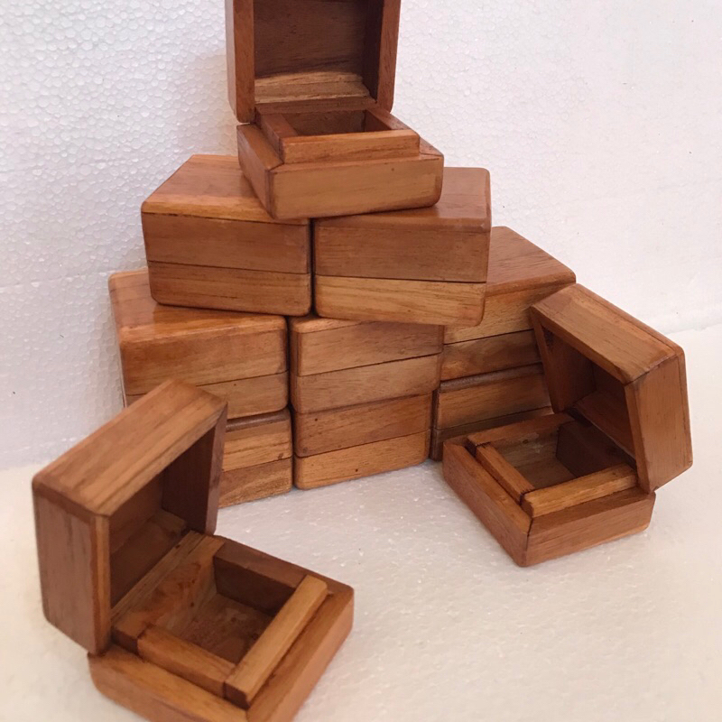 kotak kayu mini, kotak cincin, kotak anting, kotak jimat, kotak batu akik, kotak perhiasan mini