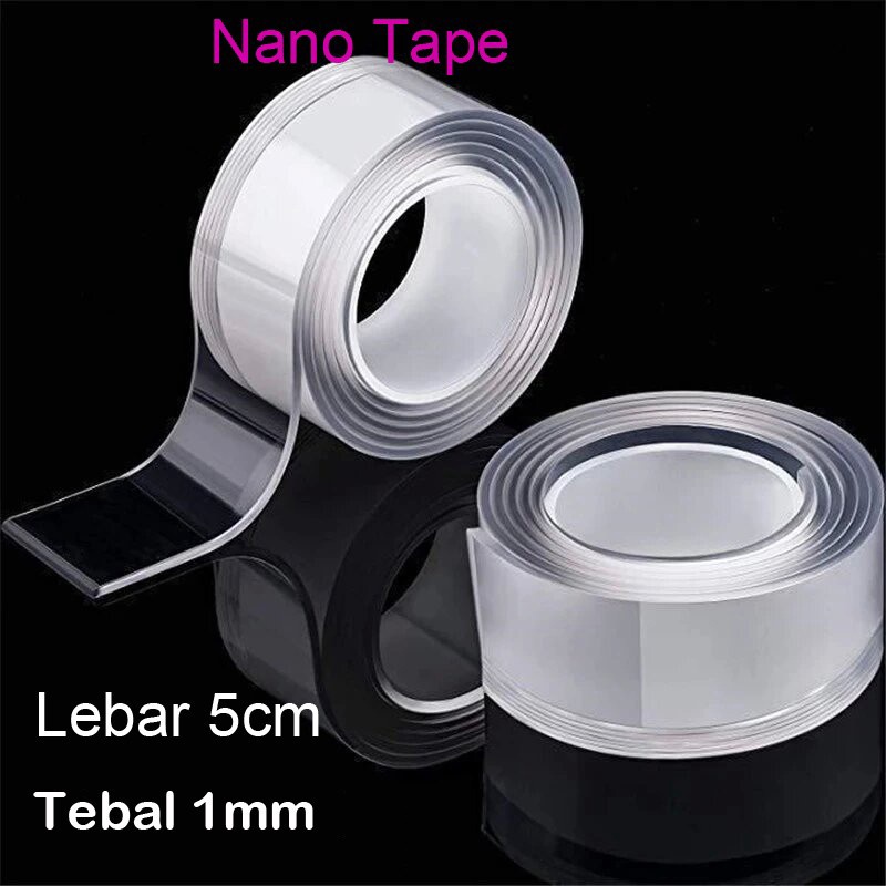 

Potongan Harga Solatip Ajaib Dobel Tip Nano 5cm 5mm Nano Dobel Tip Double Tape Tebal 1mm A15