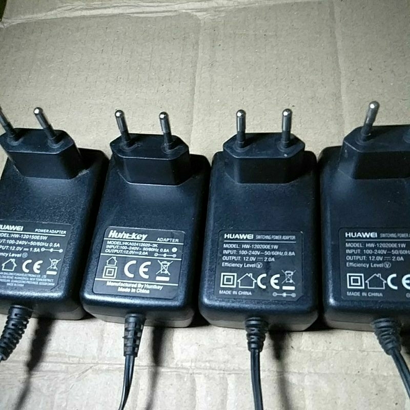 ADAPTOR ORI 12V~1,5A & 2A BAWAAN ONT MERK HUAWEI/UE & HUNTKEY