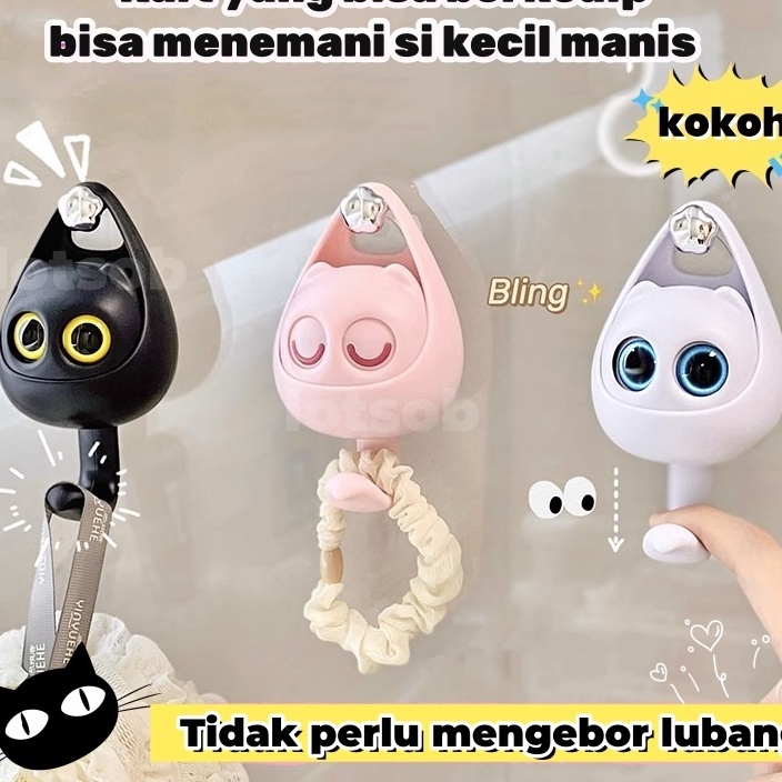 Unggul Gantungan Lucu Mata Kedip Gantungan Hook Tempel Dinding Kuat Gantungan Baju Serbagu Tempel Di