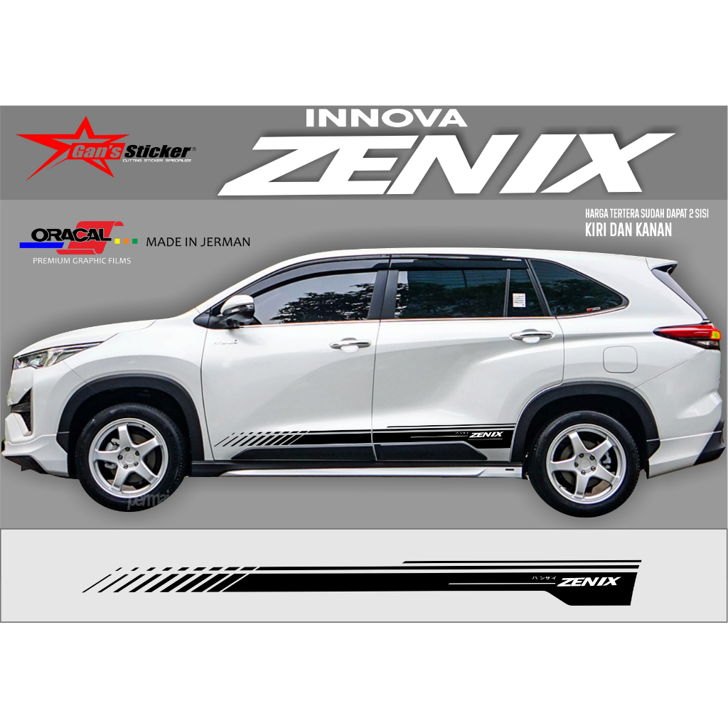 STICKER INNOVA ZENIX AKSESORIS TOYOTA INNPVA ZENIX 2023 2024