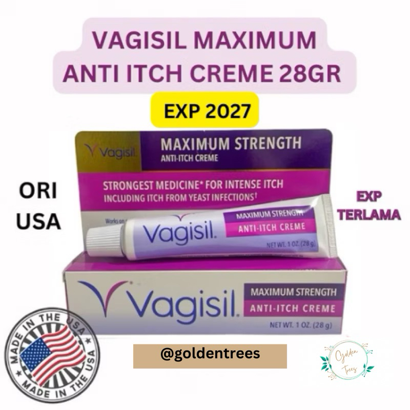 Vagisil Feminine Cream Anti itch Maximum Strength 28Gr USA