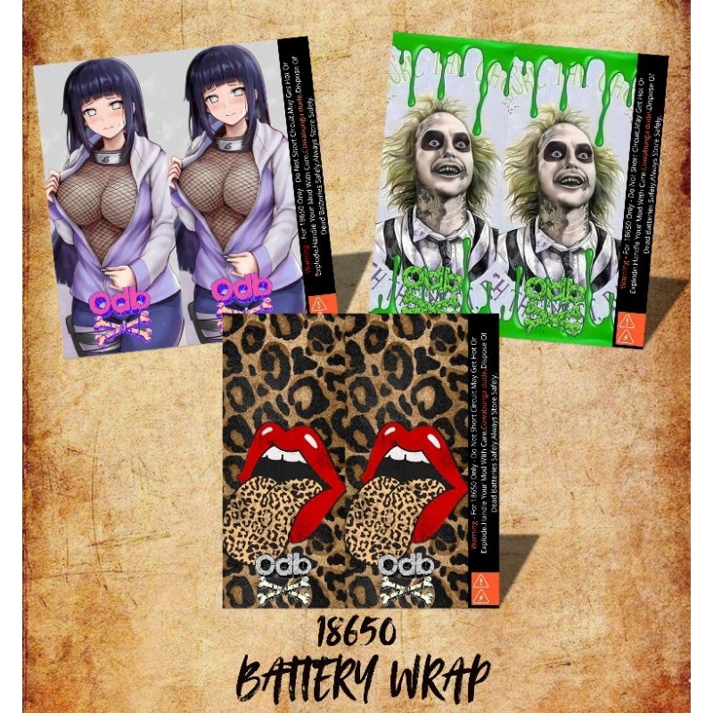 

AMBITIONSTORE - Stiker Skin Wrap Baterai 18650 Motif C Wrap - Pelindung dan Penghias Baterai 18650 Untuk Segala Merek Baterai