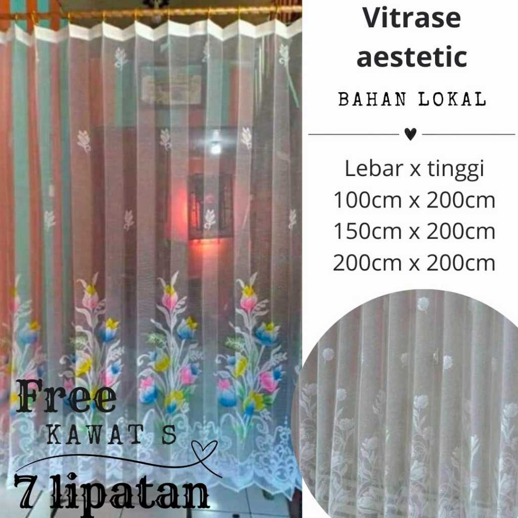 FREE ONGKIR VITRASE JENDELA BIASA/PURING GORDEN MINIMALIS/DALEMAN KORDEN AESTHETIC MODEL