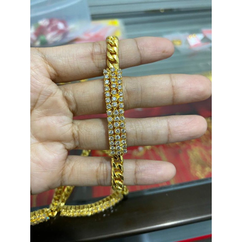 gelang dewasa bahan koin lapis emas 22 karat