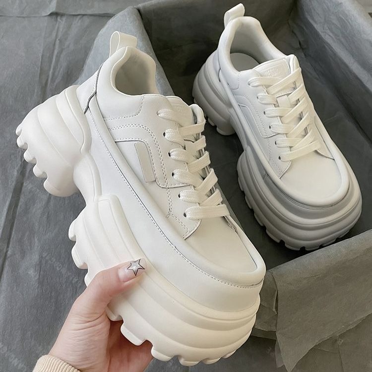 Sepatu Wanita Putih Sneakers Cewek Tinggi Kasual Import Sepatu Perempuan Tali Kekinian Terbaru SP-29