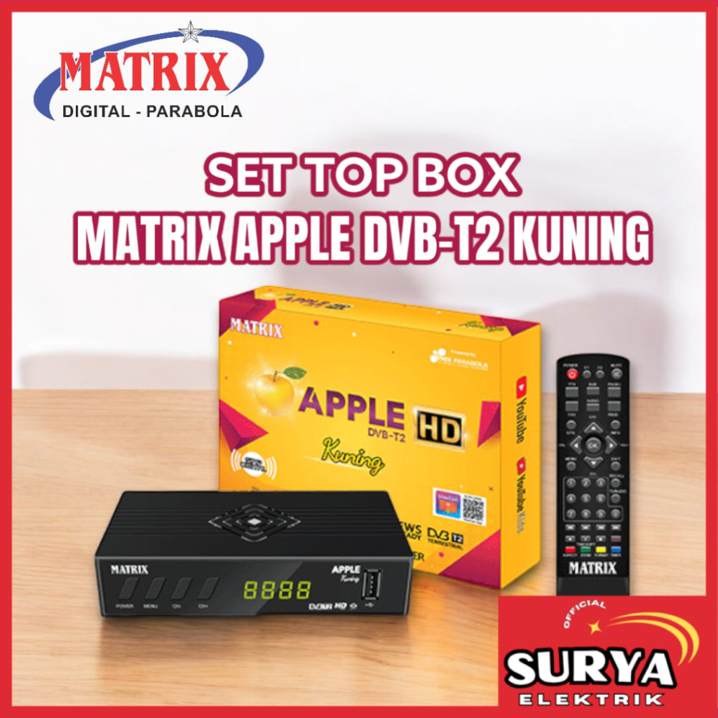 Set Top Box DVB-T2 MATRIX STB TV Digital Youtube Tiktok Meecast Apple HD