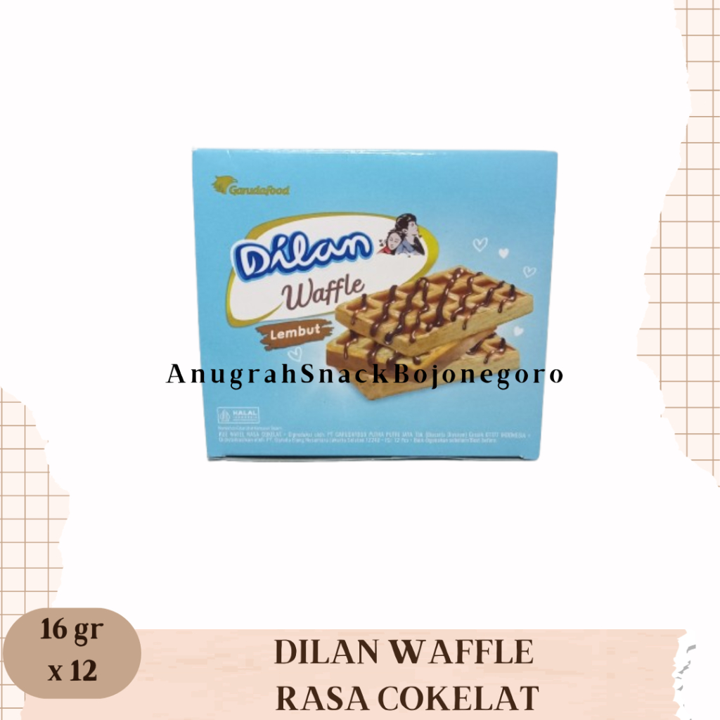 

Dilan Waffle Rasa Cokelat 16gr x 12