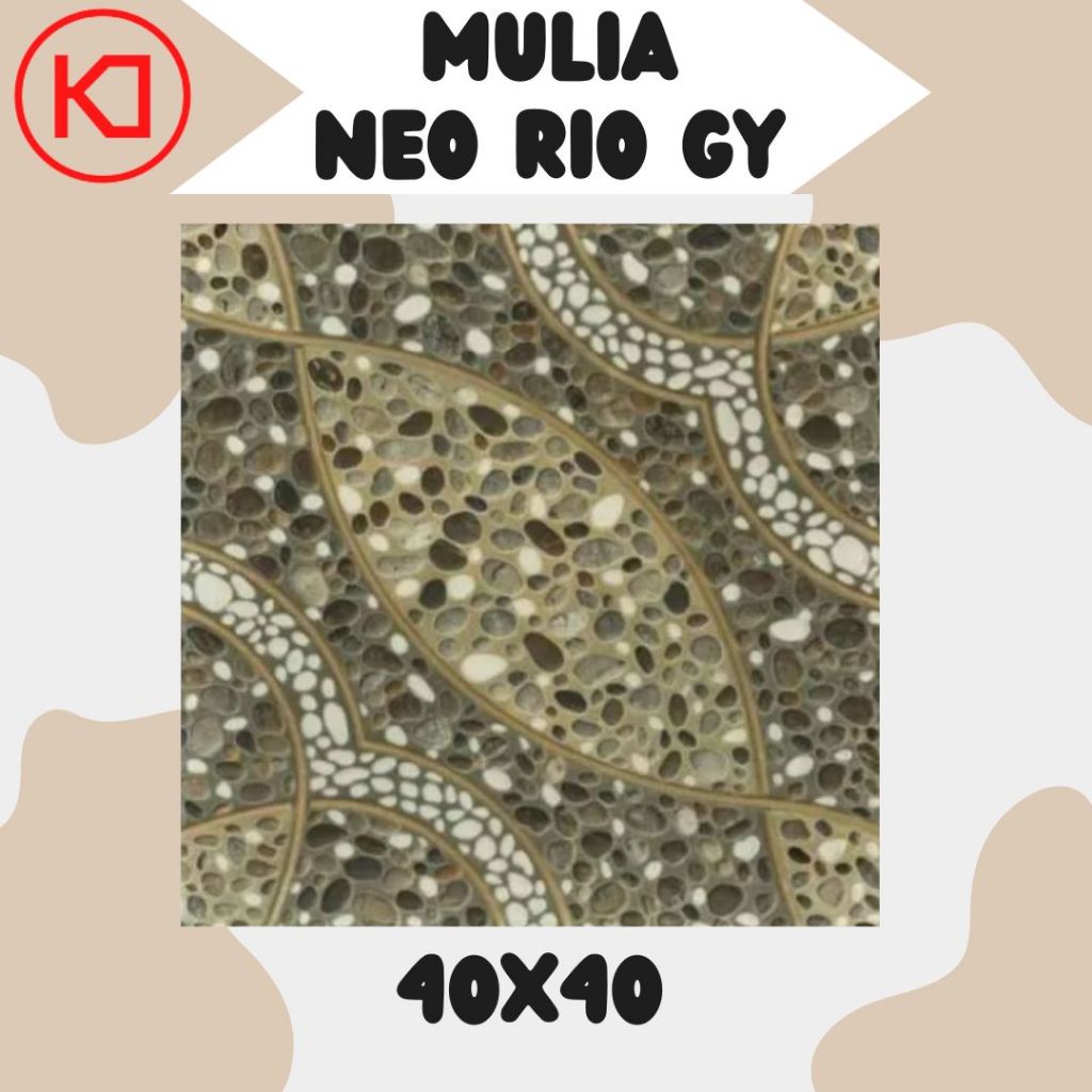 Keramik Lantai Kasar Mulia Neo Rio Grande Grey 40x40