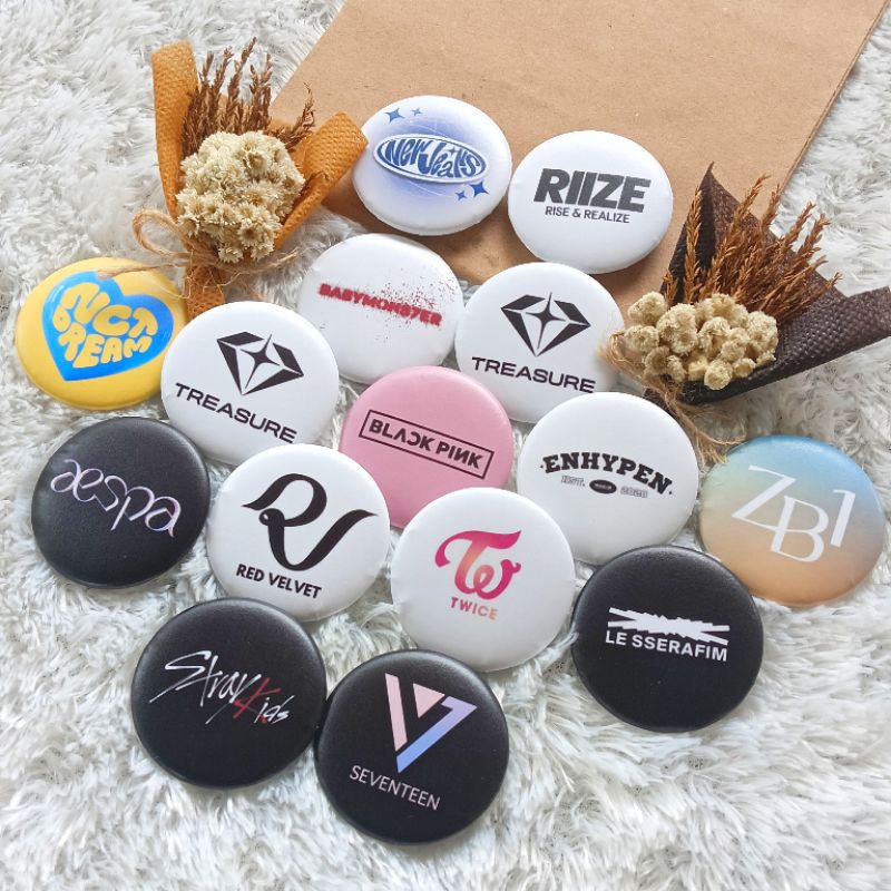 Pin Ganci Logo Kpop | Pin Doff 44mm | Pin Kpop | Ganci logo Kpop